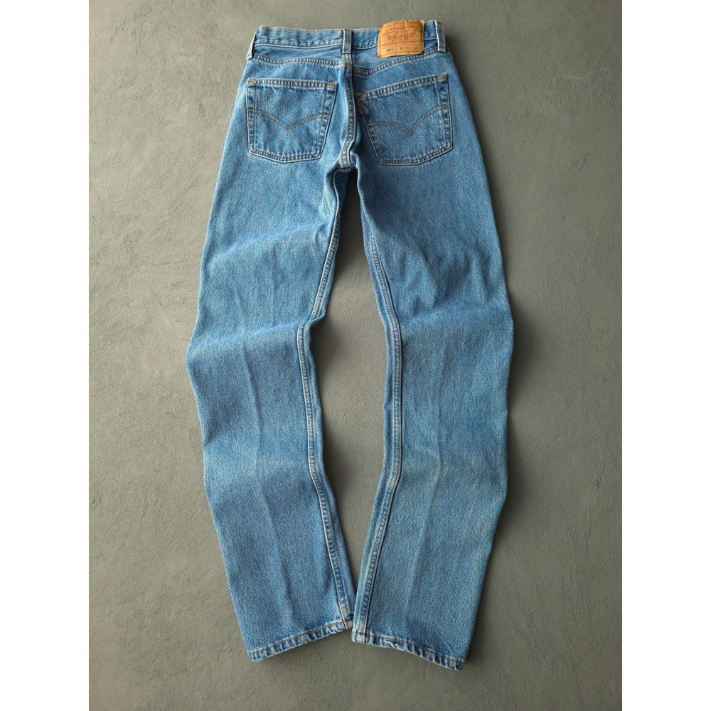 Vintage 90s Levi's Blue Jeans Size 26 Straight Leg 501 Button Fly